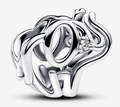 [793345C01] Charm Pandora remolino calado con circonia