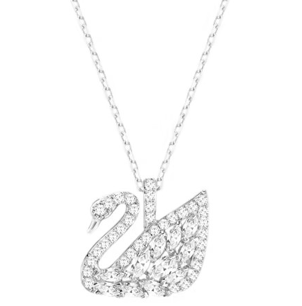[X035] Collar Swarovski Cisne Clásico Cristal Blanco
