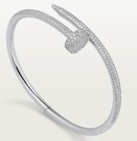 [TGKT-B29] Brazalete Cartier Juste un Clou pavé platino