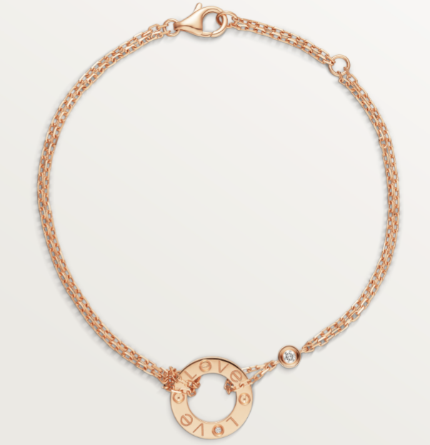 [TGKT-B40] Pulsera Cartier Love medallón oro rosa