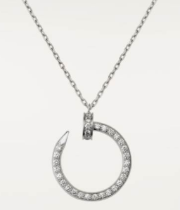 [TGKT-N03] Collar Cartier Juste un Clou pavé plateado