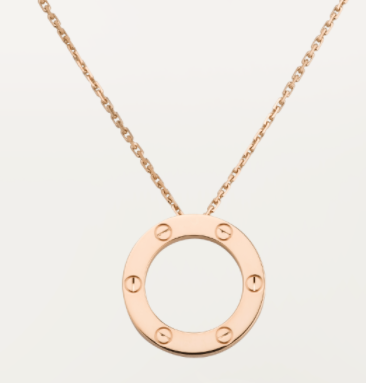 [TGKT-N10] Collar Cartier Love círculo oro rosa