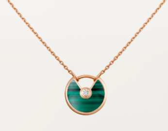 [TGKT-N29] Collar Cartier medallón malaquita oro rosa