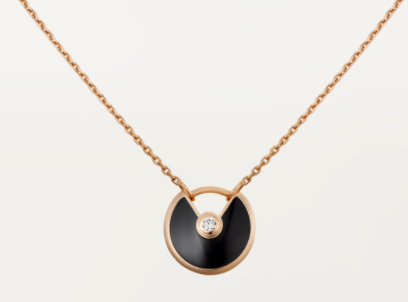 [TGKT-N31] Collar Cartier medallón ónix oro rosa