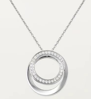 Collar Cartier doble aro pavé platino
