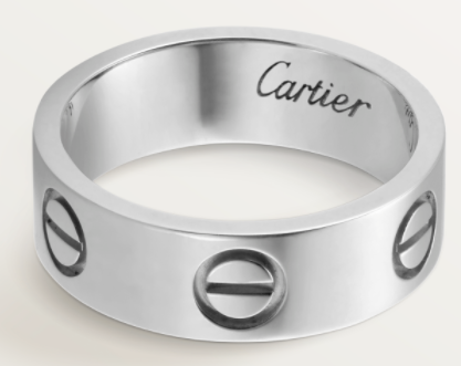 [TGKT-R10] Anillo Cartier Love platino 6mm