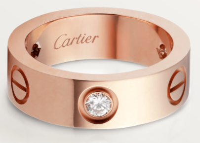 [TGKT-R20] Anillo Cartier Love oro rosa fino