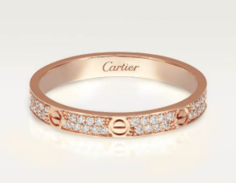 [TGKT-R29] Anillo Cartier Love pavé oro rosa fino