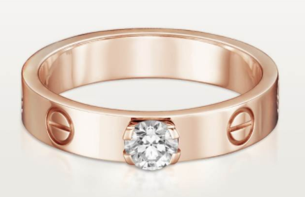 Anillo Cartier Love solitario oro rosa