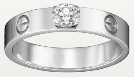 [TGKT-R41] Anillo Cartier Love solitario plata