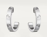 [TGKT-E06] Aretes Cartier Love mini argolla plateados