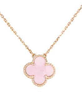 [VC-XL07] Collar Alhambra Trébol Rosa Pastel