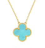 [VC-XL12] Collar Alhambra Trébol Turquesa