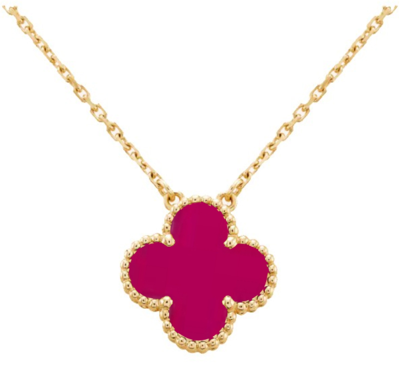 [VC-XL13] Collar Alhambra Trébol Fucsia