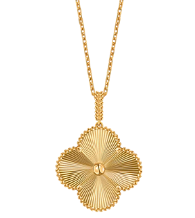 [VC-XL83] Collar Van Cleef Alhambra Trébol Guilloché Dorado 25mm