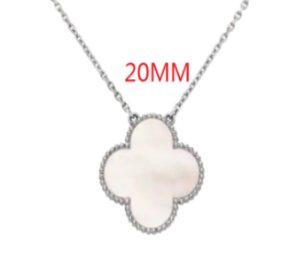 [VC-XL102] Collar Alhambra Trébol Nácar Blanco Grande