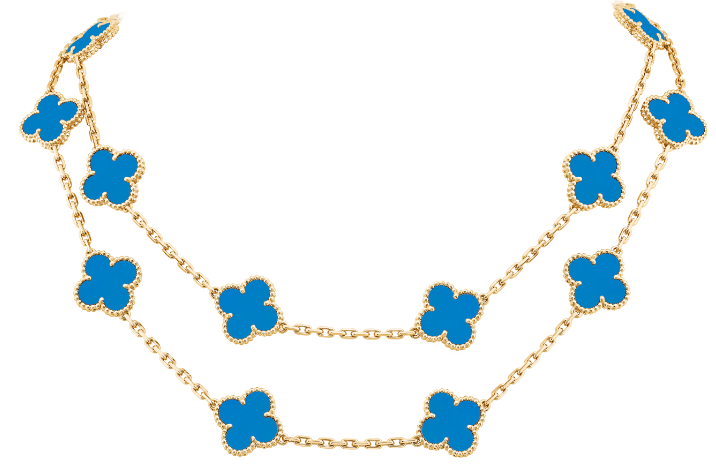 [VC-XL215] Collar Van Cleef Alhambra 20 Motivos Turquesa