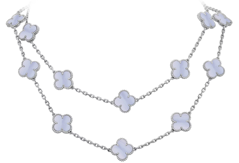 Collar Van Cleef Alhambra 20 Motivos Piedra Lila