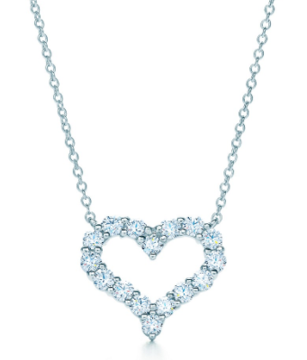 Collar Tiffany Corazón Pavé Clásico