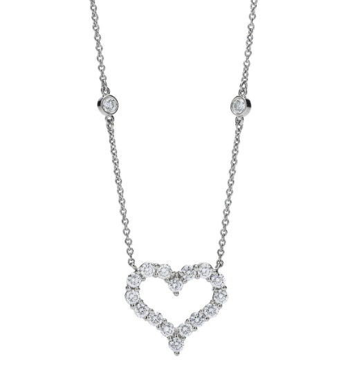 [N0038] Collar Tiffany corazón pavé con estaciones