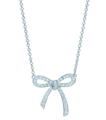 Collar Tiffany Lazo Pavé Mini Plata