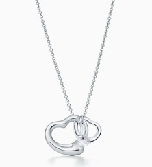 Collar Dos Corazones Entrelazados Plata