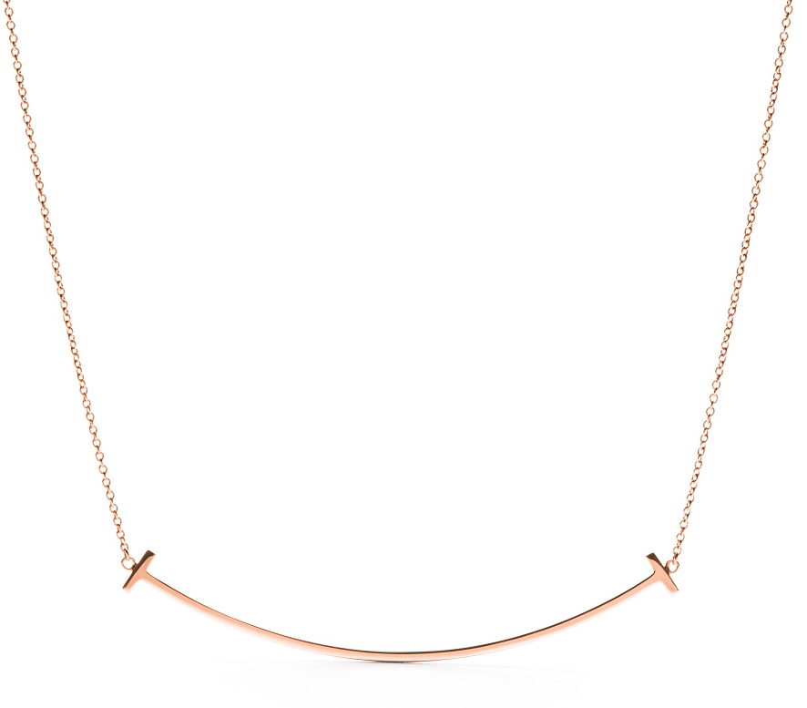 [TXL-5] Colgante Tiffany T Smile Grande Oro Rosa