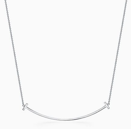 [TXL-6] Colgante Tiffany T Smile Grande Tono Plateado