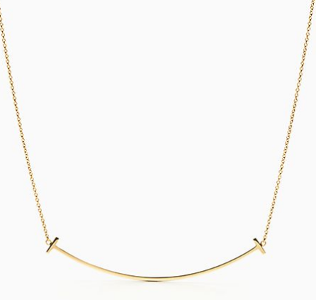 [TXL-7] Colgante Tiffany T Smile Mediano Tono Dorado