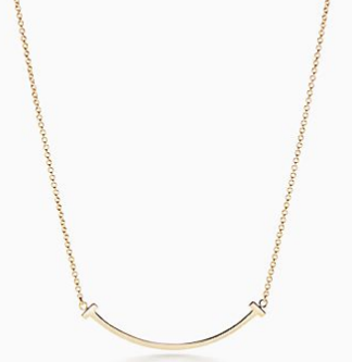 [TXL-10] Collar Tiffany T Smile Clásico Tono Dorado