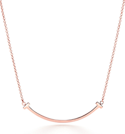 [TXL-11] Collar Tiffany T Smile Clásico Oro Rosa