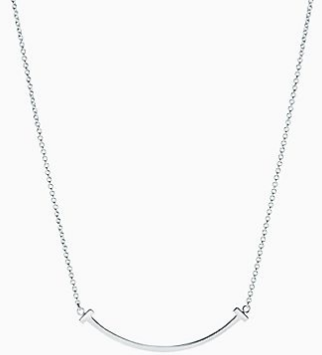 [TXL-12] Collar Tiffany T Smile Clásico Tono Plateado