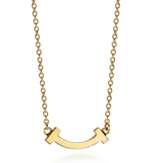 [TXL-13] Collar Tiffany T Smile Mini Tono Dorado