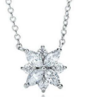 Collar estrella copo de nieve circonias marquise