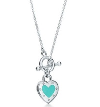 [TIFN032] Collar Return to Tiffany Mini Corazón Toggle Turquesa