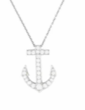 Collar ancla pavé circonias plata 925