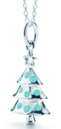 Collar Tiffany Árbol de Navidad Lunares Turquesa