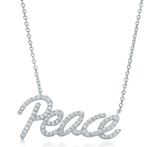 Collar Tiffany Peace Pavé Plata