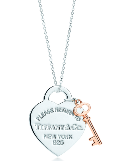 [TIFN018] Collar Return to Tiffany Corazón Plata Llave Oro Rosa