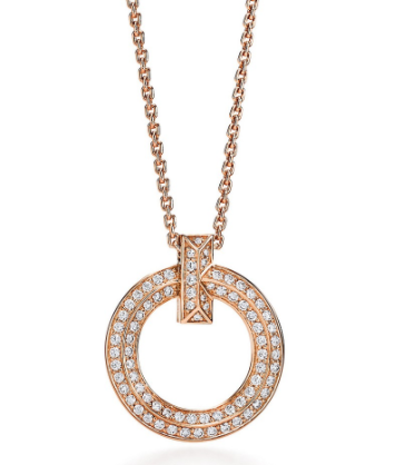 Collar Aro Pavé Circonias Oro Rosa
