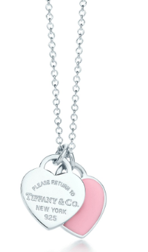 [TXL-29] Collar Tiffany Return to Tiffany Doble Corazón Mini Rosa