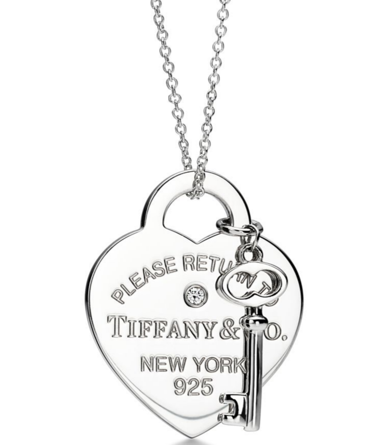 [N0315] Collar Return to Tiffany Corazón y Llave Plata 925