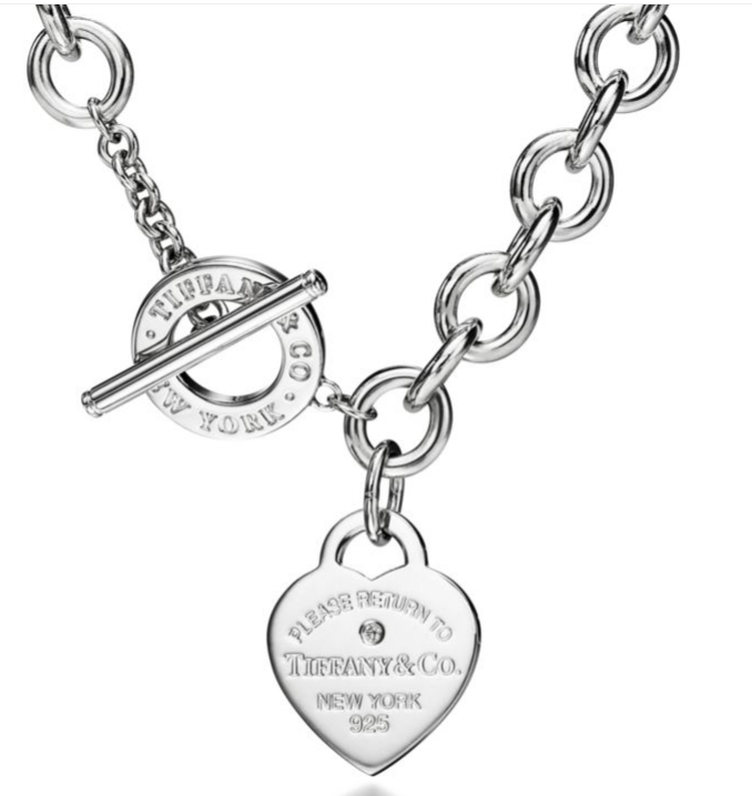 Collar Eslabones Gruesos con Broche Toggle y Corazón Plata 925