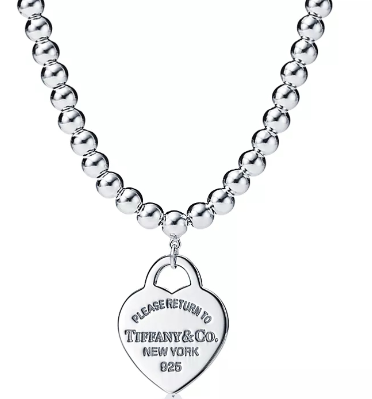 Collar Bolitas con Corazón Grande Return to Tiffany