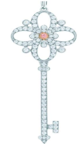 [N0005] Charm llave Tiffany Keys trébol plateada