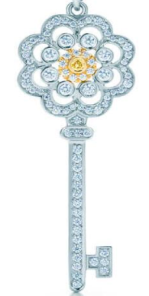 Charm llave flor Tiffany Keys dorado