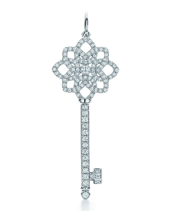 [N0011] Charm llave estrella floral Tiffany Keys