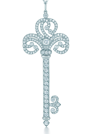 [N0013] Charm llave lazo con corazón Tiffany Keys