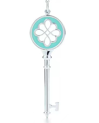 [N0021-1] Charm llave esmalte turquesa Tiffany Keys chico