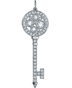 [N0074] Charm Tiffany Keys Llave Redonda Pavé